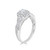 Diamond Twist Halo Engagement Ring (1 ct. t.w) in 14K White Gold
