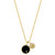 EFFY® Men's Onyx, Emerald Accent, & Diamond (1/6 ct. t.w.) Two Charm 22" Pendant Necklace in 14k Gold