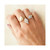 Diamond Pavé Leaf Open Cuff Double Ring (1/2 ct. t.w.) in 10k White or Yellow Gold, Created for Macy's