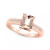 Morganite (1-3/8 ct .t.w.) and Diamond (1/8 ct .t.w.) Ring in 14K Yellow Gold