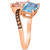 Multi-Gemstone (3-5/8 ct. t.w.) & Diamond (1/5 ct. t.w.) Bypass Ring in 14k Rose Gold