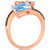 Multi-Gemstone (3-5/8 ct. t.w.) & Diamond (1/5 ct. t.w.) Bypass Ring in 14k Rose Gold