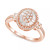 Diamond Baguette Halo Cluster Ring (1/2 ct. t.w.) in 14k Gold or Rose Gold