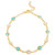 White & Blue Cubic Zirconia Link Bracelet in 18k Gold-Plated Sterling Silver, Created for Macy's