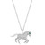 EFFY® Diamond (1/3 ct. t.w.) & Emerald Accent Horse 18" Pendant Necklace in 14k White Gold