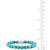 Reconstituted Turquoise Beaded Stretch Bracelet in Sterling Silver, Created for Macy's