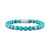 Reconstituted Turquoise Beaded Stretch Bracelet in Sterling Silver, Created for Macy's
