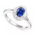 Tanzanite (3/4 ct. t.w.) & Diamond (1/4 ct. t.w.) Ring in 14k White Gold (Also Available in Emerald, Sapphire & Ruby)