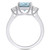Aquamarine and Diamond Ring (2-1/2 ct.t.w and 1/3 ct.t.w) 14K White Gold
