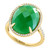 EFFY® Dyed Green Jade & Diamond (1/3 ct. t.w.) Halo Ring in 14k Gold