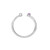 Amethyst (1/20 ct.t.w) and Rose De France (1/20 ct.t.w) Open Ring in Sterling Silver