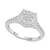 Diamond Cluster Engagement Ring (3/4 ct. t.w.) in 14k White Gold