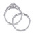 Certified Diamond (7/8 ct. t.w.) Pear-Shape Halo Split Shank Bridal Set in 14k White Gold