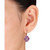 Amethyst (1-1/3 ct. t.w.) & White Topaz (1/6 ct. t.w.) Cluster Leverback Drop Earrings