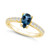 London Blue Topaz (1 Ct. T.W.) and Diamond (1/3 Ct. T.W.) Ring in 14K Yellow Gold