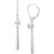 Cultured Freshwater Pearl (5mm) & Diamond Accent Drop Earrings in Sterling Silver