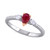 Ruby (1/4 ct. t.w.) & Diamond (1/4 ct. t.w.) Ring in 14k Rose & White Gold