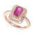 Ruby (1 ct. t.w.) & Diamond (1/3 ct. t.w.) Ring in 14k Rose Gold (Also Available in Sapphire)