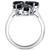 Onyx (2 9/10 ct. t.w.) & Diamond Accent Cluster Statement Ring in Sterling Silver