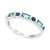 Blue Topaz (1/3 ct. t.w.) and Sapphire (1/5 ct. t.w.) Ring in 14k White Gold