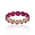 Red Cubic Zirconia Eternity Band in 14k Yellow Gold Plated Sterling Silver