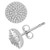 Diamond Circle Stud Earrings (1/2 ct. t.w.) in 14k White Gold, Created for Macy's