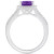 Amethyst (1-1/2 ct. t.w.) & Diamond (1/4 ct. t.w.) Cushion Halo Split Shank Ring in Sterling Silver (Also in Citrine, Garnet, Peridot, & Blue Topaz)
