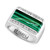 EFFY® Men's Malachite & White Sapphire (1/2 ct. t.w.) Rectangular Ring in Sterling Silver