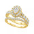 Diamond Halo Oval Bridal Set (2. ct. t.w.) in 14K White, Yellow or Rose Gold