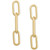 Oval Triple Link Chain Drop Earrings in 10k Gold