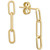 Oval Triple Link Chain Drop Earrings in 10k Gold
