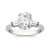 Moissanite Oval Engagement Ring (2-1/2 ct. tw. Diamond Equivalent) in 14k White Gold