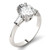 Moissanite Oval Engagement Ring (2-1/2 ct. tw. Diamond Equivalent) in 14k White Gold