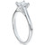 Diamond Cushion-Cut Cathedral Solitaire Engagement Ring (1/2 ct. t.w.) in 14k White Gold