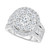 Diamond Halo Cluster Engagement Ring (3 ct. t.w.) in 10k White Gold