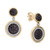 Black Diamond (1/2 ct. t.w.) & White Diamond (1/4 ct. t.w.) Circle Drop Earrings in 14k Gold, Created for Macy's