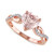 Morganite (1-3/4 ct. t.w.) & Diamond (1/10 ct. t.w.) Heart Ring in 10k Rose Gold