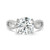 Moissanite Round Twisted Shank Ring (2-9/10 ct. tw. Diamond Equivalent) in 14k White Gold