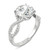 Moissanite Round Twisted Shank Ring (2-9/10 ct. tw. Diamond Equivalent) in 14k White Gold
