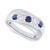 Men's Lab Grown Sapphire (3/4 ct. t.w.) & Lab Grown Diamond (3/8 ct. t.w.) Swirl Band in 10k Gold