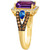 Multi-Gemstone (3 ct. t.w.) & Diamond (3/4 ct. t.w.) Halo Statement Ring in 14k Gold