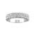 Moissanite Two Row Band 1 ct. t.w. Diamond Equivalent in 14k White Gold