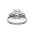 Moissanite Radiant Cut Engagement Ring (3-7/8 Carat Total Weight Certified Diamond Equivalent) in 14K White Gold