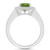 Peridot (1-1/2 ct. t.w.) and Diamond (1/4 ct. t.w.) Halo Ring in Sterling Silver