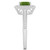 Peridot (1-1/2 ct. t.w.) and Diamond (1/4 ct. t.w.) Halo Ring in Sterling Silver
