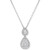 Diamond Double Teardrop Pendant Necklace (1/3 ct. t.w.) in 14k Rose Gold, 16" + 2" Extender