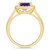 Amethyst (2 ct. t.w.) and Diamond (1/4 ct. t.w.) Halo Ring in 14K Yellow Gold