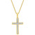 Unisex Lab Grown Diamond Cross 22" Pendant Necklace (1 ct. t.w.) in 10k Gold & White Gold