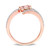 10K Rose Gold Plated Morganite and Diamond Open Wrap Ring