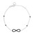 Black Spinel Infinite Chain Bracelet (1/2 ct. t.w.) in Sterling Silver